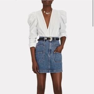 JASON WU Long Puff Sleeve Wrap‎ Blouse Size Small